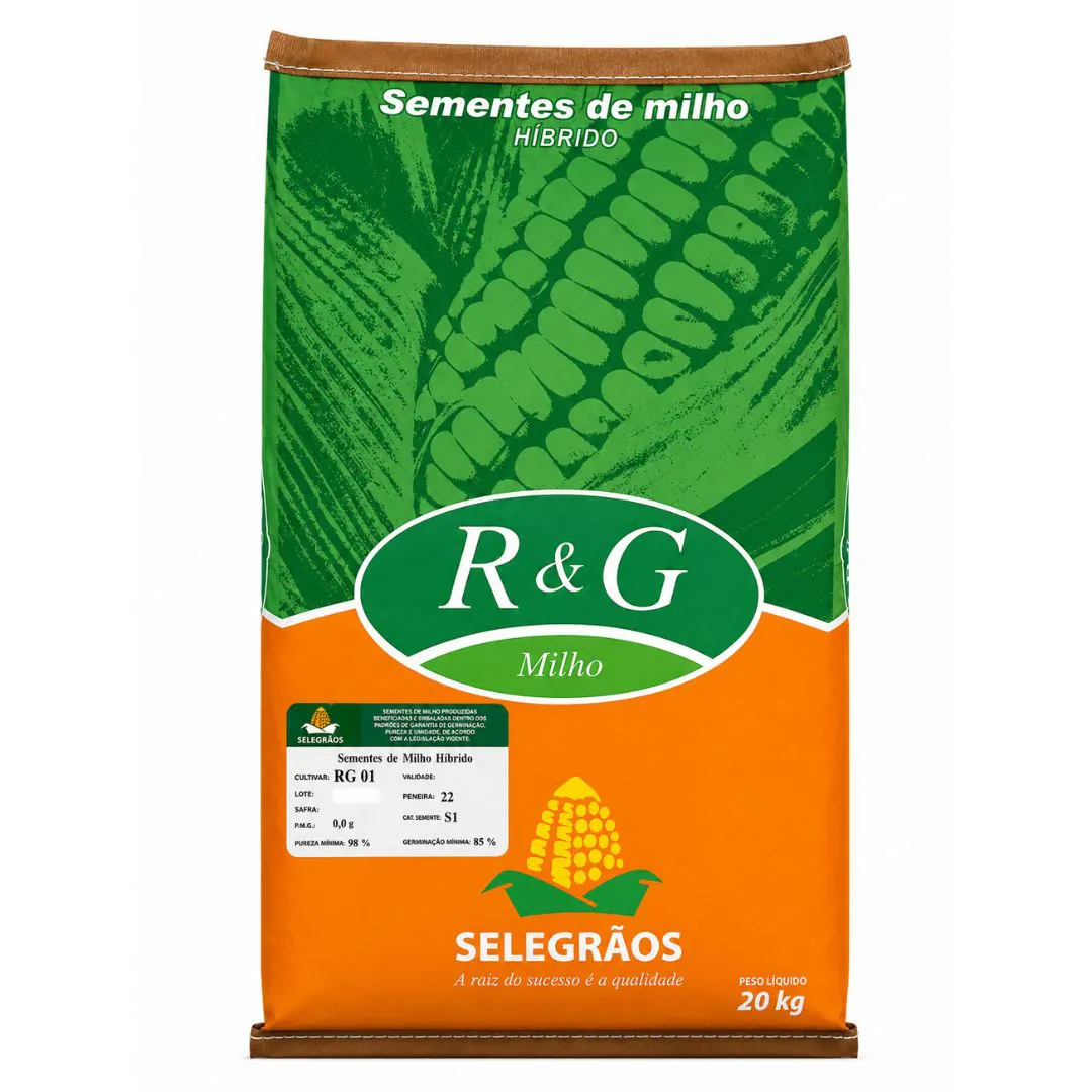 Sementes de Milho Híbrido 20kg Selegrão RG01